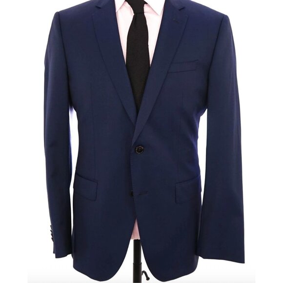 HUGO BOSS - "TRABALDO TOGNA" Super 120's Stretch Fabric Blue Suit 40R - Picture 13 of 13